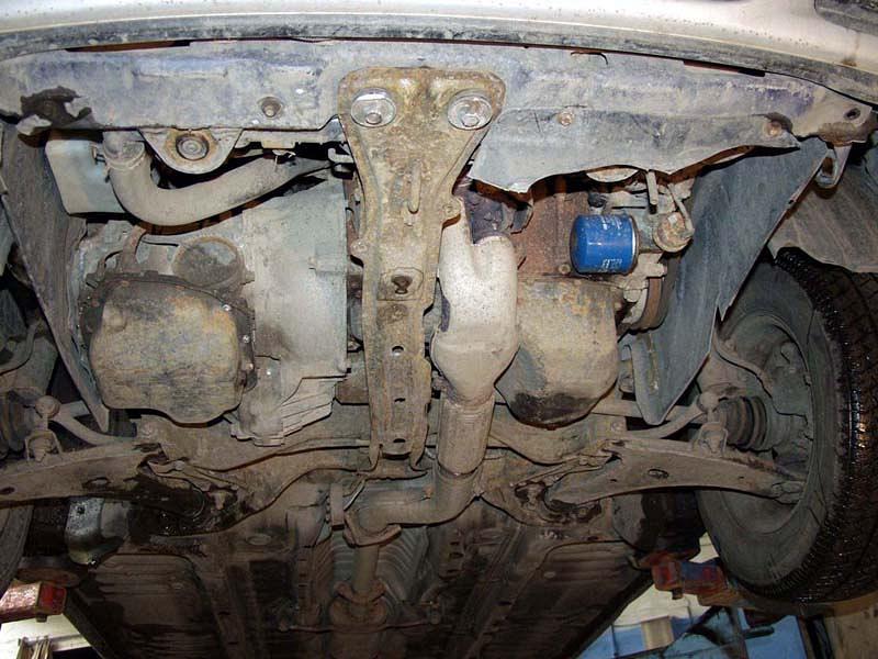 10.0145 Защита картера и КПП Hyundai Sonata Y2 V-1,8;2,0;2,4;3,0 (1988-1993) (сталь 2,0 мм)