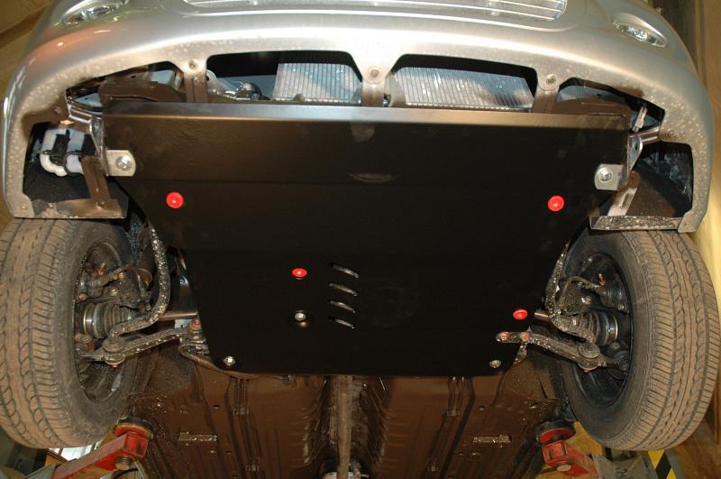 Стальная защита картера и КПП на Lifan Smily, сталь 2 мм, Sheriff (Шериф) 28.2028