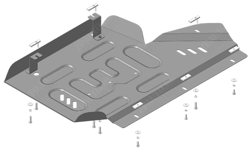 Защита  Мотодор (Абсорбер), 2 мм, сталь для Ford Explorer   2020- арт.70701
