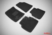 Ковры салонные 3D черные для Hyundai Sonata NF 2004-2010, Seintex 81957
