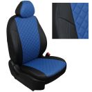 Чехлы для Peugeot Partner Tepee / Citroen Berlingo II (40/60) (5 мест) с 08г., Ромб, (Черный + Синий), Autopilot арт. pe-pr-t5m-chesi-r