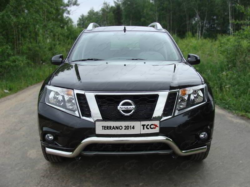 Защита передняя (кенгурин) 60,3 мм для автомобиля Nissan Terrano 2014-, TCC Тюнинг NISTER14-02