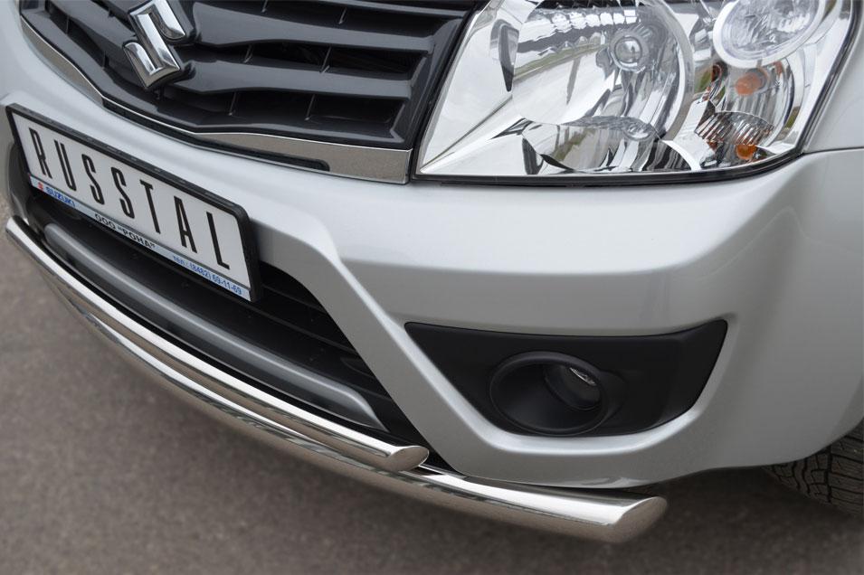 Защита переднего бампера d57/42 для Suzuki Grand Vitara 3d 2012, Slitkoff SV3Z-001103