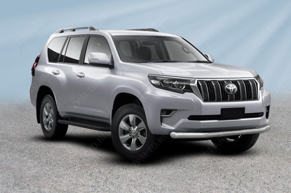 Защита переднего бампера d76 Toyota Land Cruiser Prado J150 (2017-2020) , Slitkoff, арт. TOP17-003