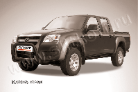 Кенгурятник d76 низкий мини черный Mazda BT-50 (2006-2011) , Slitkoff, арт. MZB003B