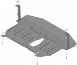 Защита стальная Мотодор (Двигатель, Коробка переключения передач), 2 мм,  Toyota Corolla Fielder  2018- арт. 72511
