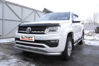 Защита переднего бампера d76 Volkswagen Amarok (2016-2023) , Slitkoff, арт. VWAM16-003