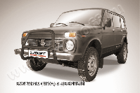 Кенгурятник d57 высокий черный Lada Niva 21213 5-дверная (1993-2023) , Slitkoff, арт. Nivd001B