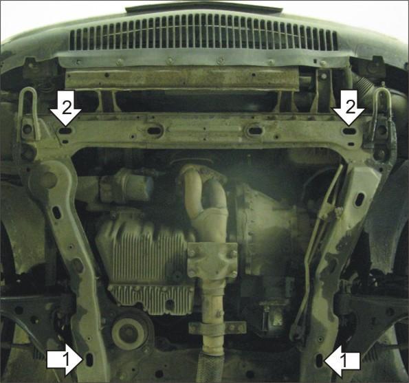 Защита стальная Мотодор (Двигатель, Коробка переключения передач), 2 мм, Сталь для Alfa Romeo 166 1998-2007 арт. 05901
