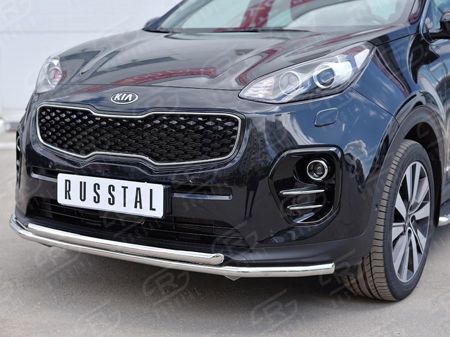 Защита переднего бампера d42/42 Kia Sportage 2016, Slitkoff KSZ-002279