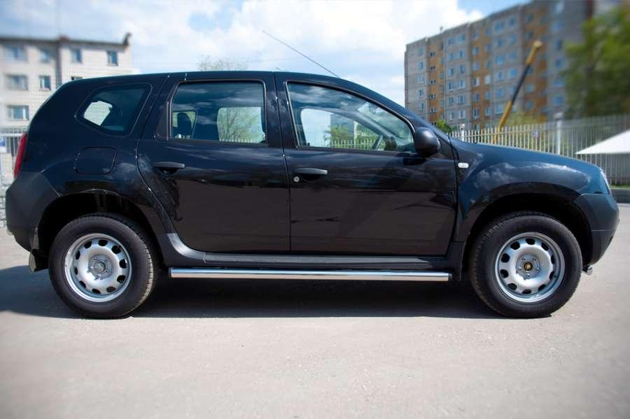 Пороги труба d57 вариант 2 для Renault Duster 4x2, Slitkoff RD2T-0004382