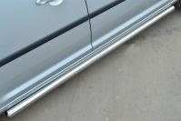 Пороги труба d63 вариант 3 короткая база для Volkswagen Caddy 2013, Руссталь VCT-0015503