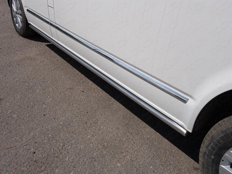 Пороги труба 42,4 мм для автомобиля Volkswagen Multivan (T6) 2015-, TCC Тюнинг VWMULT15LONG-33