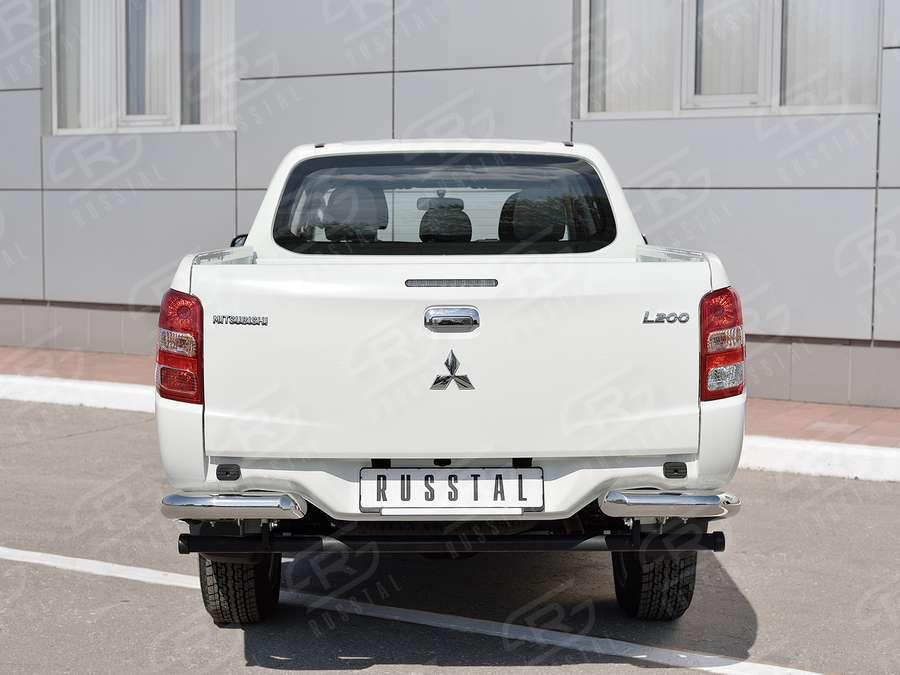 Защита заднего бампера уголки d76 Mitsubishi L200 2015, Slitkoff ML2Z-002254
