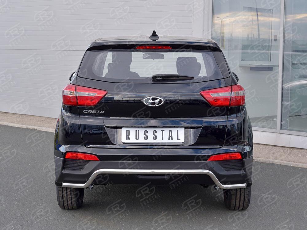 Защита заднего бампера d42 волна для Hyundai Creta 2016, Slitkoff HCRZ-002428