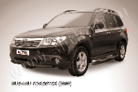 Защита переднего бампера d57 черная Subaru Forester (2007-2013) , Slitkoff, арт. SF012B