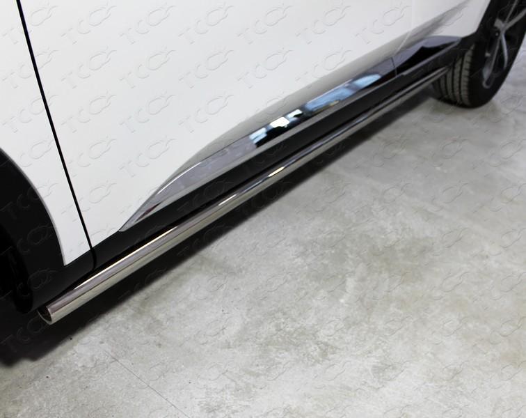 Пороги труба 60,3 мм для автомобиля HAVAL F7X (2.0L 4WD) 2022-,TCC Тюнинг ,арт. HAVF7X22-25