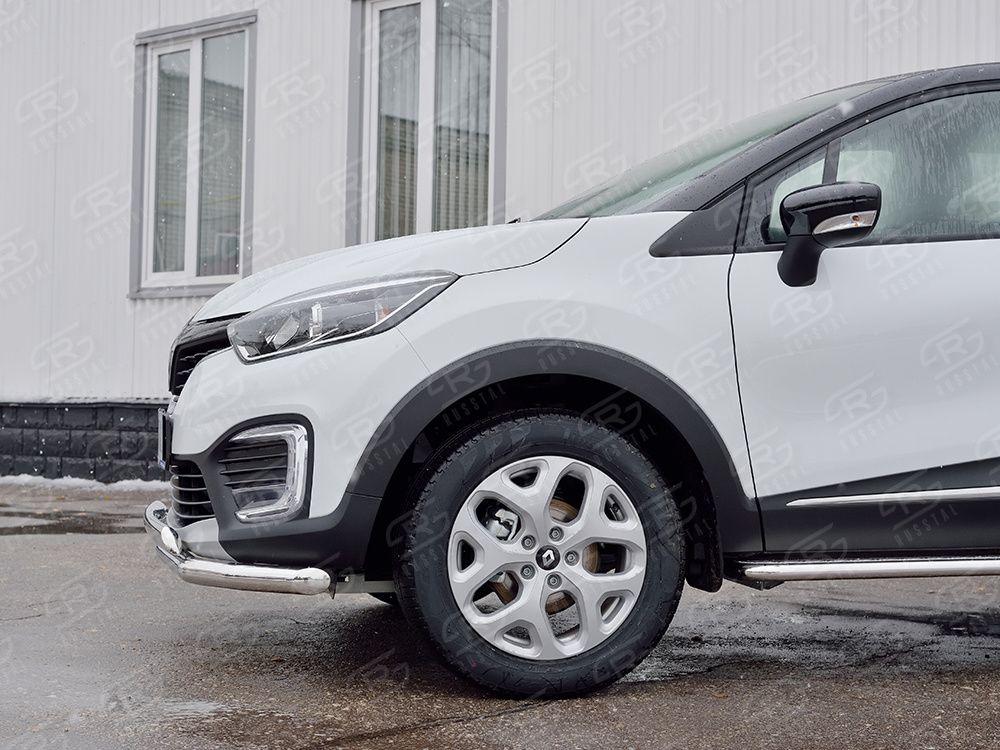 Защита переднего бампера d57/75х42 Renault Kaptur 2016, Slitkoff RKPZ-002464
