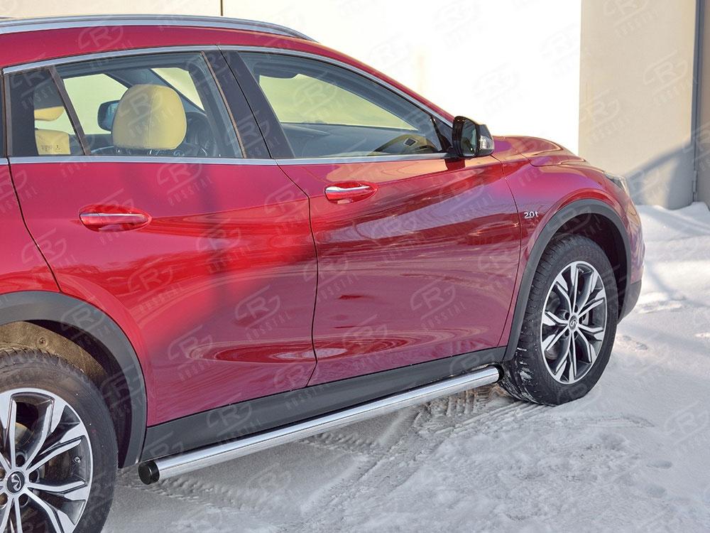 Пороги труба d57 вариант 2 Infiniti QX30 2016, Slitkoff IQX3T-0025002