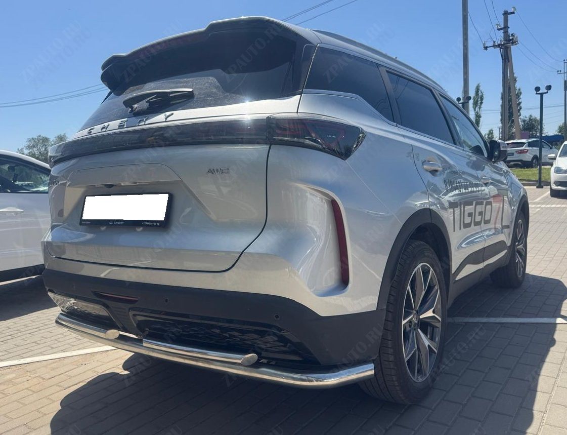 Защита заднего бампера угловая большая двойная для автомобиля CHERY Tiggo 7L 2025 арт. CTG.7L.25.22
