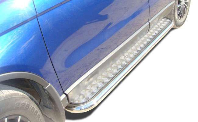 Пороги с накладным листом d53 для Honda CR-V 2006-2009 (Хонда СРВ 2006-2009), HCRV.06.41, Россия