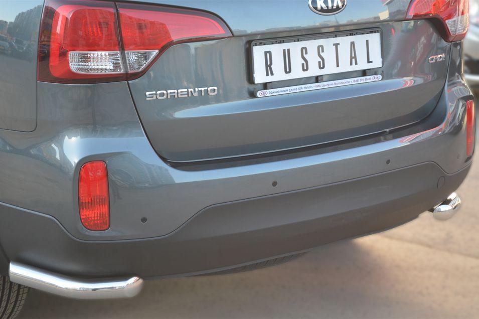 Защита заднего бампера уголки d57 для KIA Sorento 2013, Slitkoff KIZ-001273