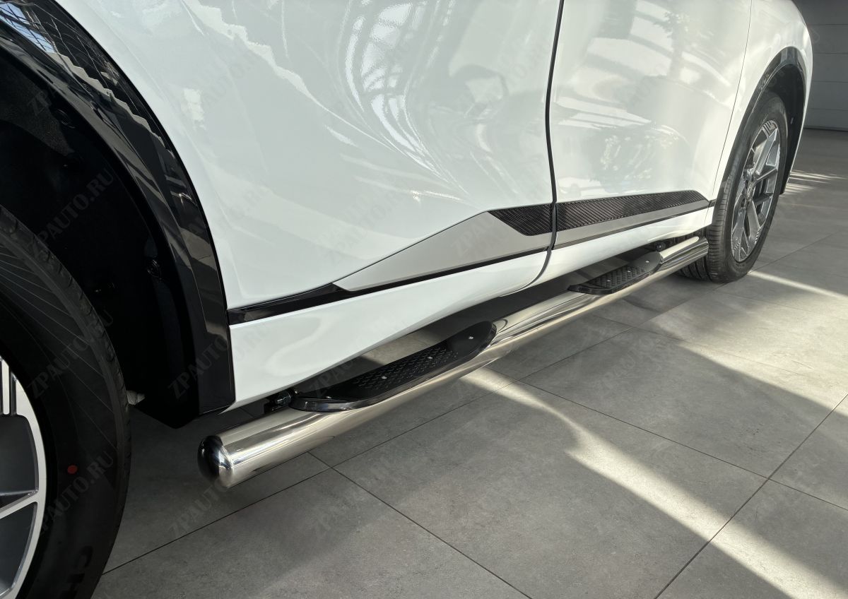 Пороги труба с проступью для автомобиля CHANGAN CS75 Plus IV 2025г арт. CGCS75P.25.93