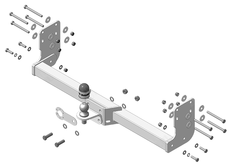 Фаркоп Mercedes-benz Sprinter 2006-2018, тип шара FE, MOTODOR, арт.91206-FE