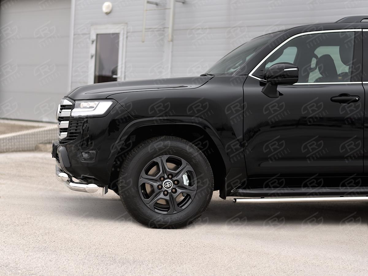 TOYOTA LAND CRUISER 300 2021 - Защита переднего бампера d76 секции-d76 уголки+клыки TLCZ-003782