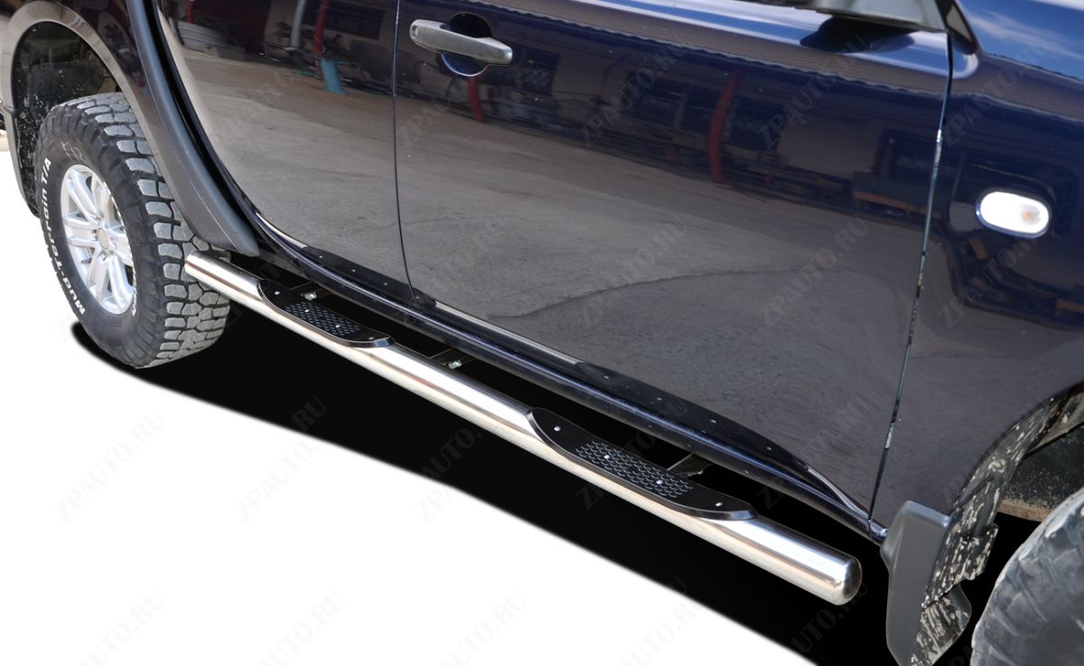 Пороги труба с проступью для автомобиля MITSUBISHI L200  2006. MSL200.06.93, Россия