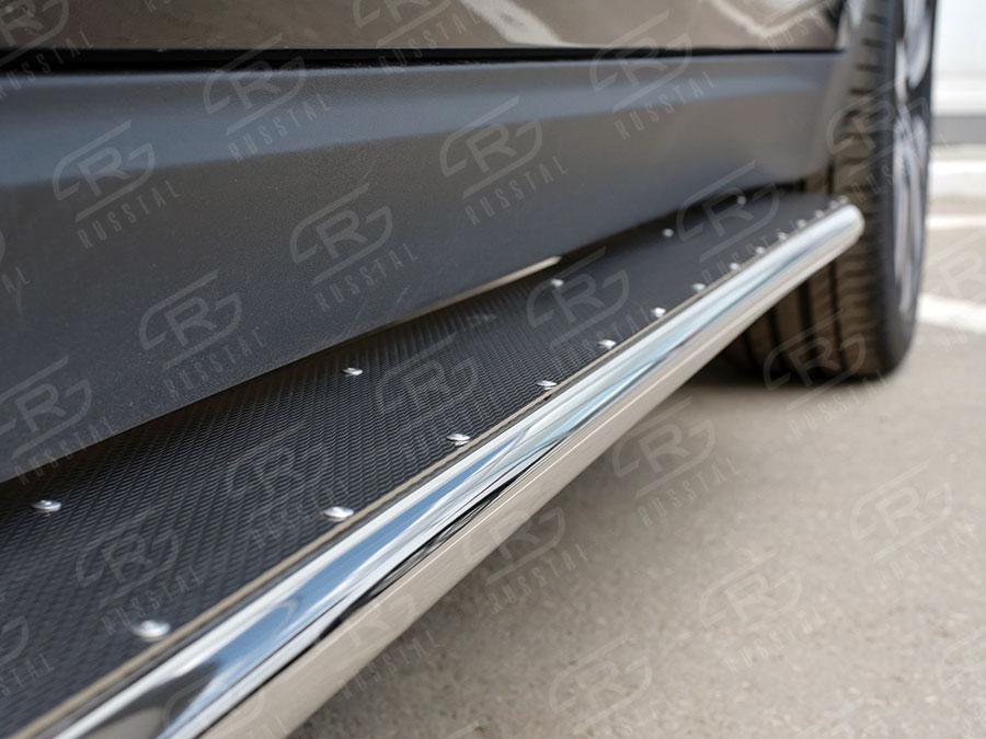 Пороги труба d42 с листом вариант 3 Kia Sportage 2016, Slitkoff KSL-0022913