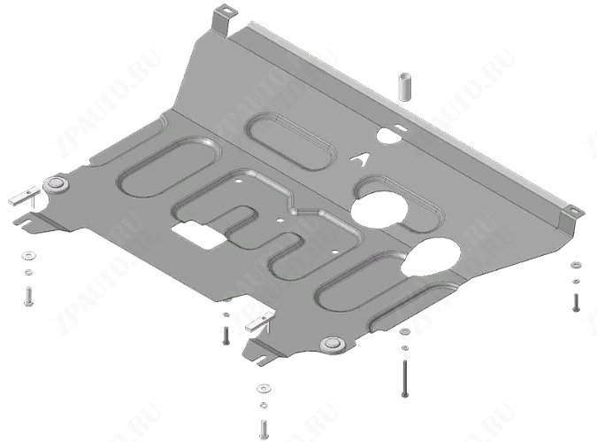 Защита АвтоСтандарт (Двигатель, Коробка переключения передач), 1,5 мм, Сталь для Hyundai Solaris 2017- арт. 50912