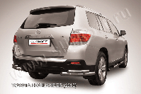 Уголки d57+d42 двойные Toyota Highlander (2010-2013) Black Edition, Slitkoff, арт. THI015BE