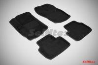 Ковры салонные 3D черные для Mitsubishi ASX 2010-, Seintex 82165