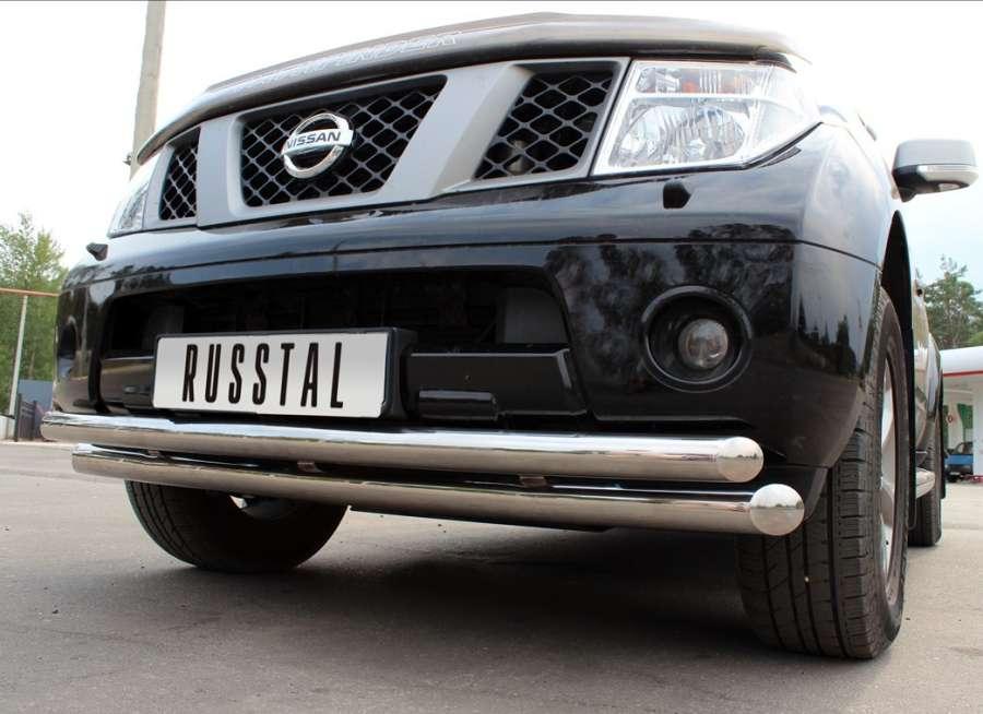 Защита переднего бампера d76/57 для Nissan Pathfinder 4, Slitkoff NPZ-000353