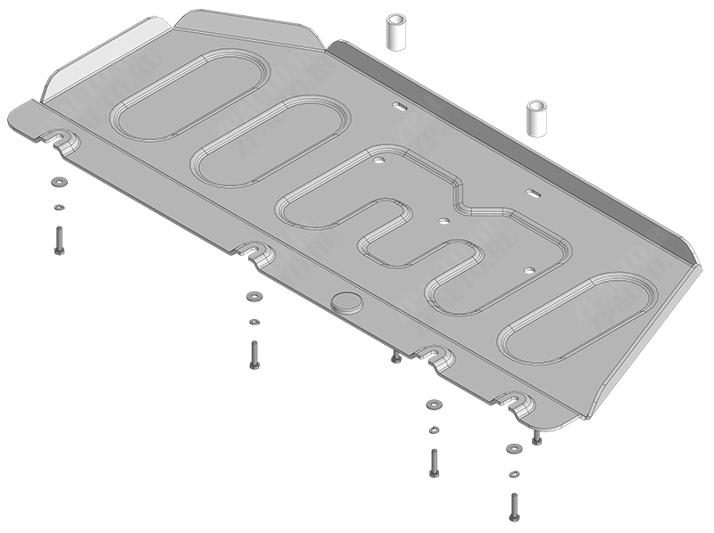Защита алюминиевая Мотодор (Силовые провода), 4 мм,  Voyah Dream  2021- арт. 348607