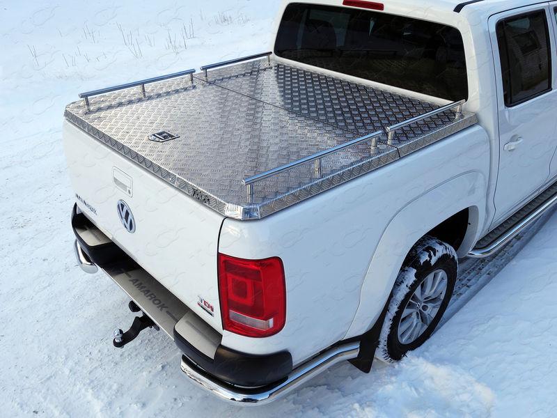 Рейлинг длинный (комплект) для автомобиля Volkswagen Amarok 2016-, TCC Тюнинг VWAMAR17-58