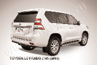 Защита заднего бампера d57 короткая черная Toyota Land Cruiser Prado J150 (2013-2017) , Slitkoff, арт. TOP14-013B