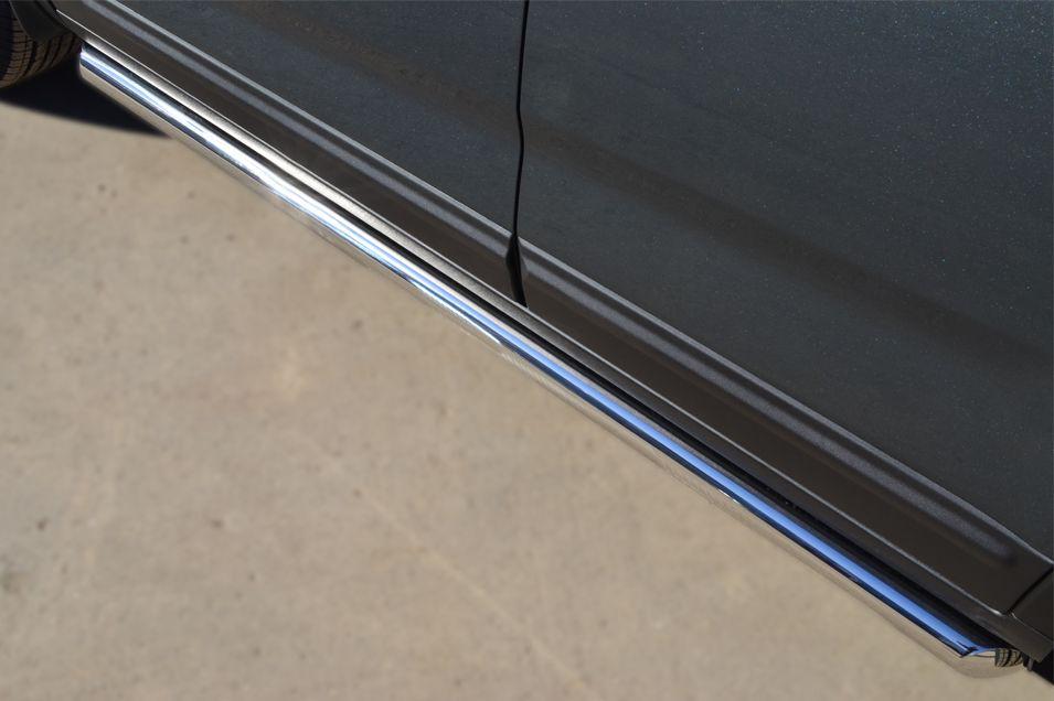 Пороги труба d57 вариант 1 для KIA Sorento 2013, Slitkoff KIT-0012681