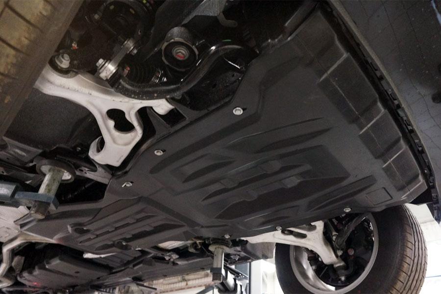 КОМПОЗИТНАЯ ЗАЩИТА КАРТЕРА ДВИГАТЕЛЯ И КПП PORSCHE CAYENNE (958) V-ВСЕ,КРОМЕ 4,1D (2010-2017) + РК ИЗ 2-Х ЧАСТЕЙ(10 ММ), арт.36.03K