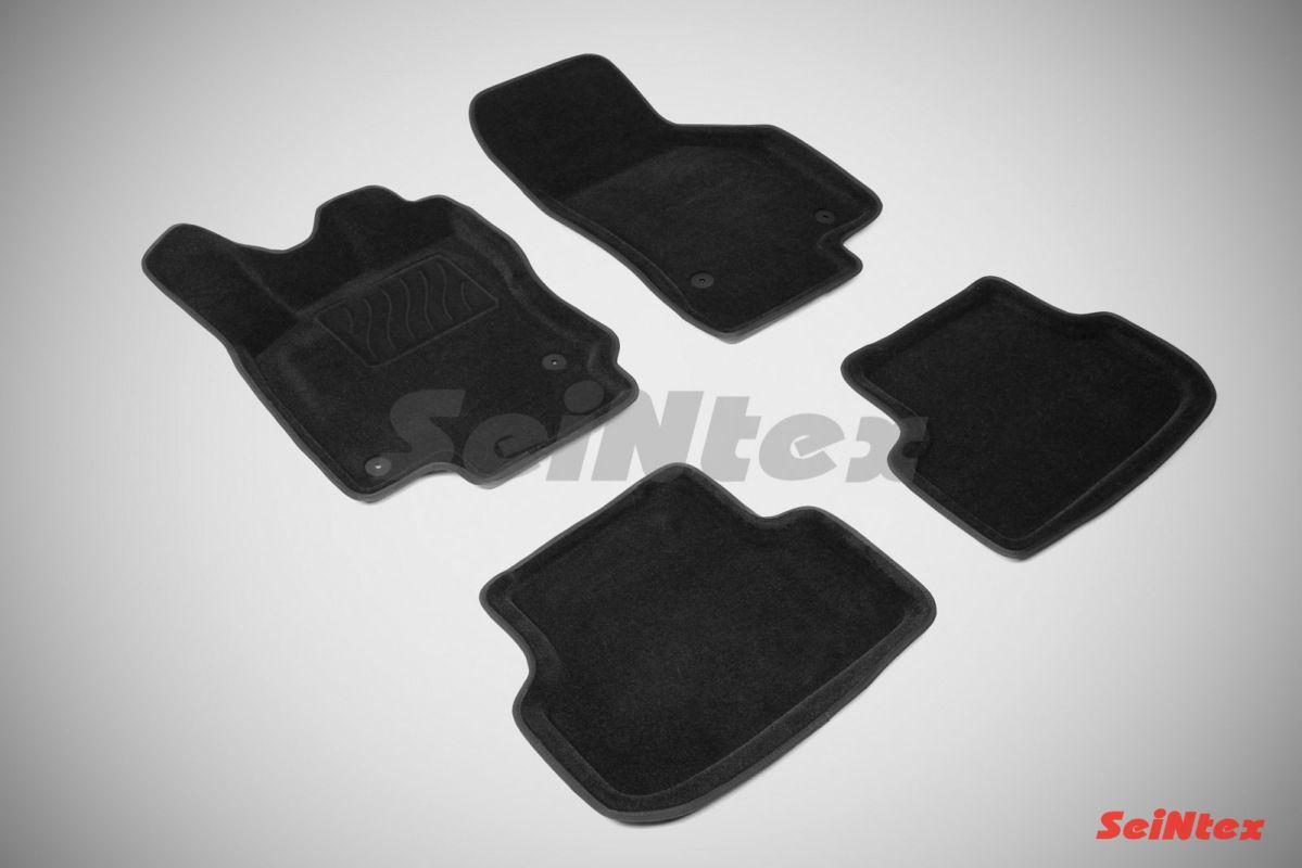 Ковры салонные 3D черные для Seat Leon III 2013-, Seintex 83735