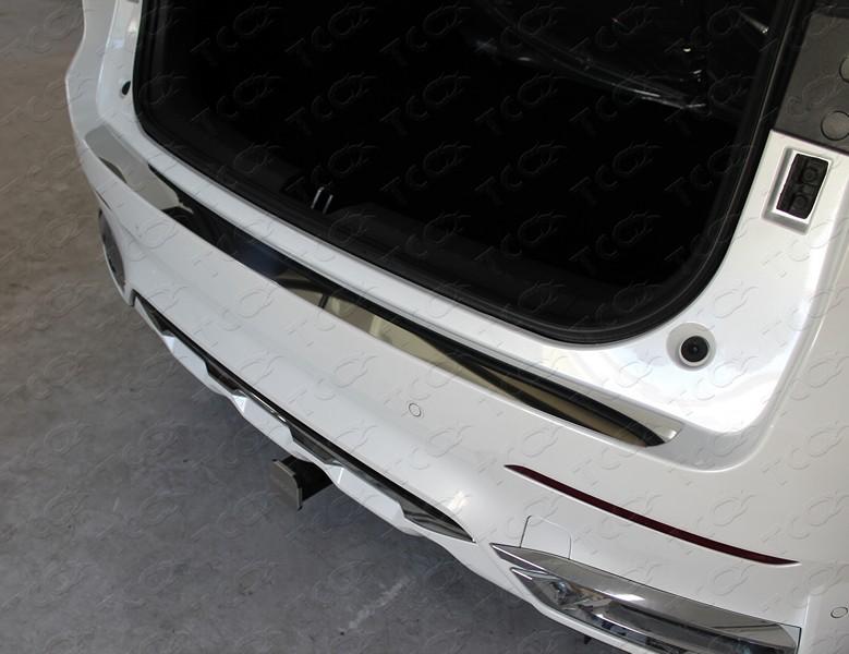 Накладка на задний бампер (лист зеркальный) для автомобиля HAVAL F7 2019- (1,5 л., 4WD) TCC Тюнинг арт. HAVF719-04