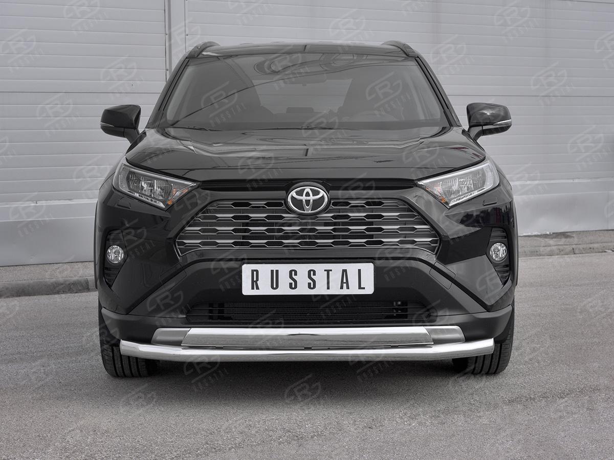 TOYOTA RAV4 2019-  Защита переднего бампера d57 секции-d75х42 дуга TR4Z-003357, Slitkoff