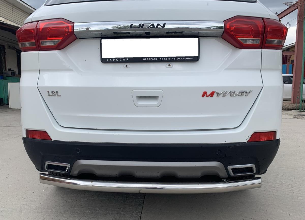 Защита заднего бампера для автомобиля LIFAN Myway 2017 арт. LMV.17.11