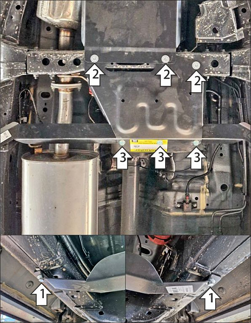 Защита стальная Мотодор (Раздаточная коробка), 2 мм,  Haval H5  2023- арт. 73120