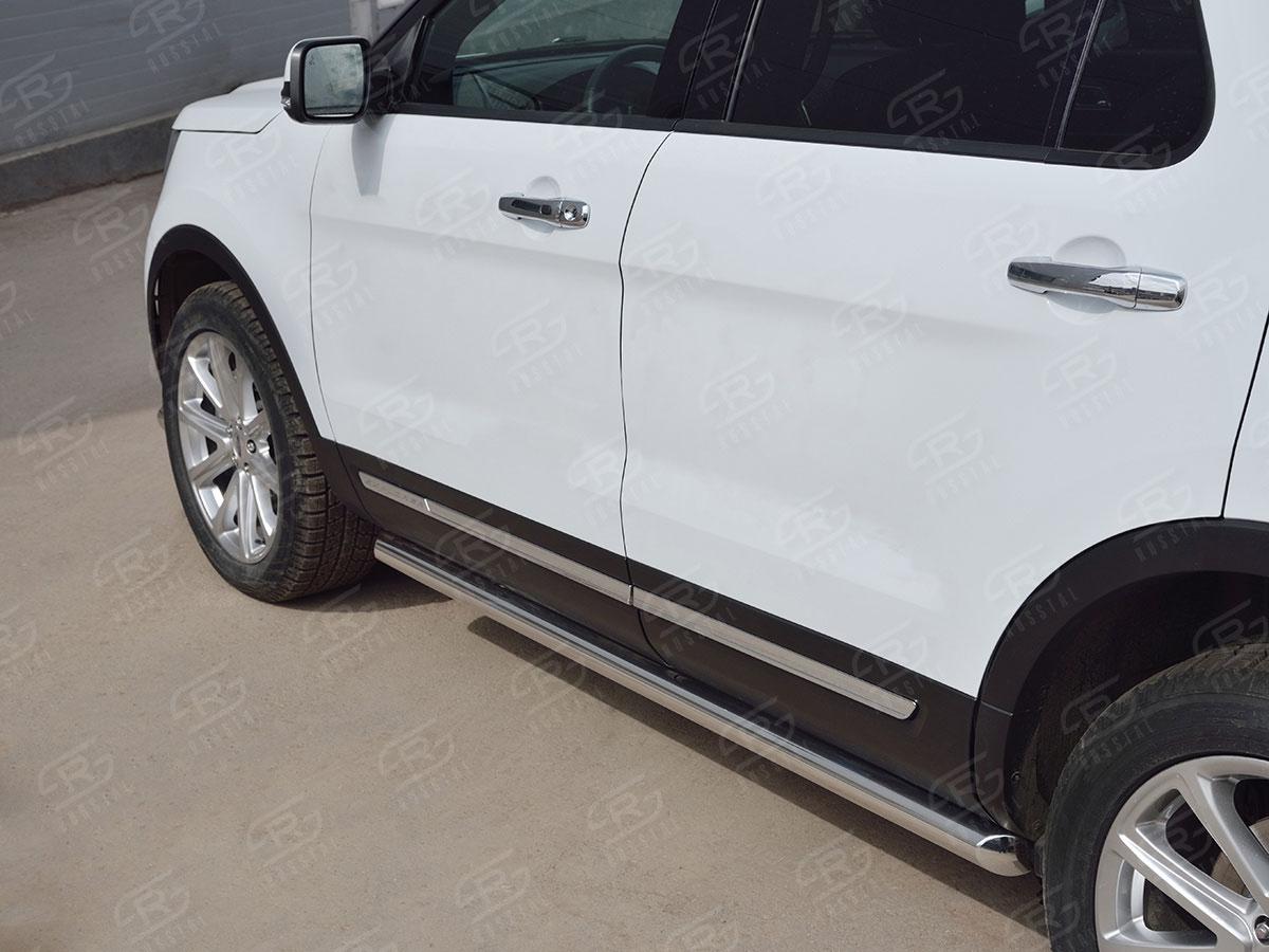 Пороги труба d57 вариант 1 для Ford Explorer 2015, Slitkoff FET-0026641