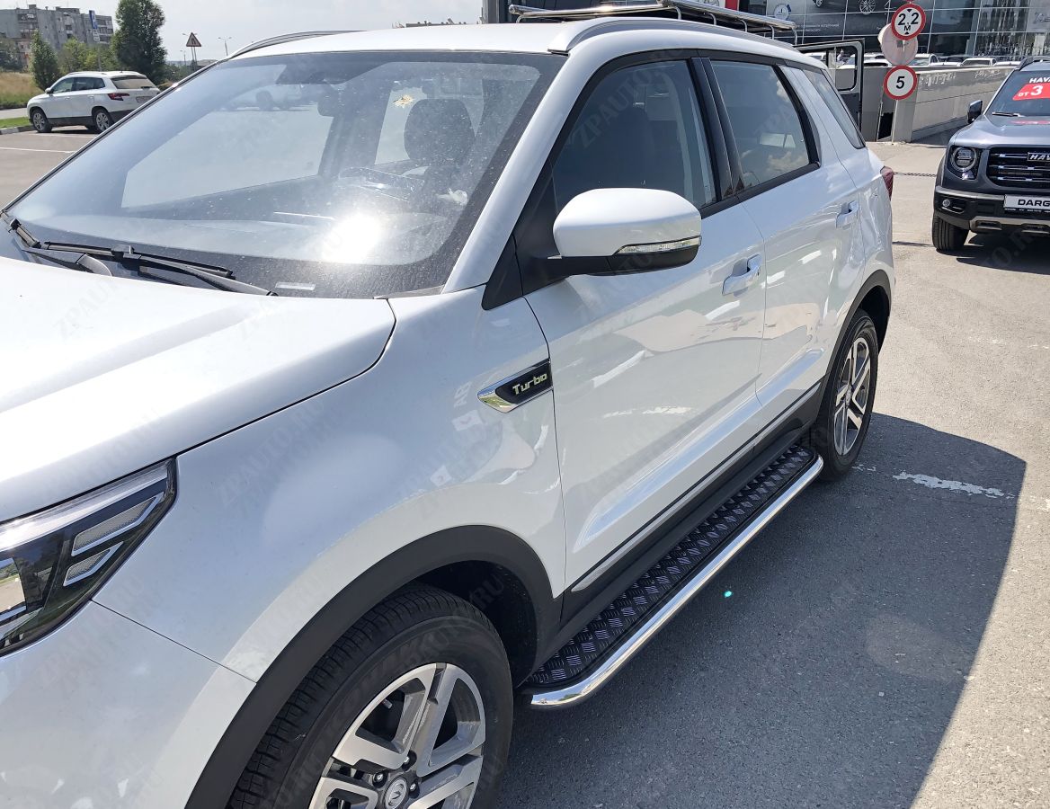 Пороги с накладным листом для автомобиля  CHANGAN CS55 2018- арт. CGCS55.18.41