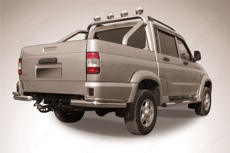 Уголки d76+d42 двойные Uaz Pickup (2014-2023) , Slitkoff, арт. UPpic14-006