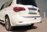 Защита заднего бампера уголки d76 для Infiniti QX80, Slitkoff IQXZ-002103
