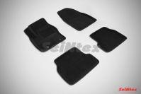 Ковры салонные 3D черные для Ford Focus II 2008-2011, Seintex 71687